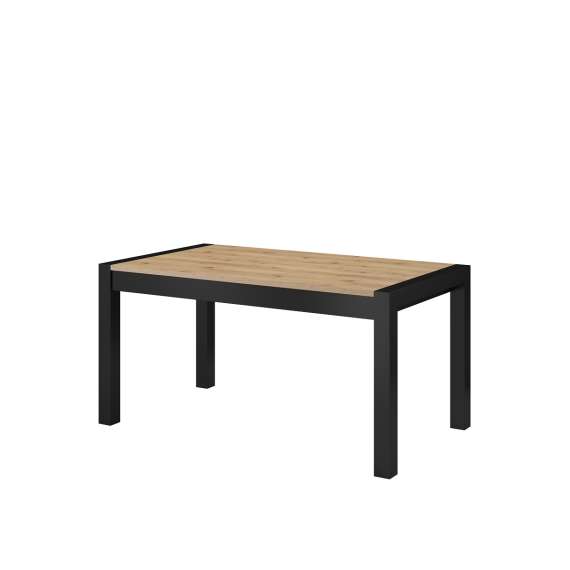 Spisebord Aktiv 160-240x90 cm - eik - sort - uttrekkbart