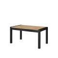 Spisebord Aktiv 160-240x90 cm - eik - sort - uttrekkbart