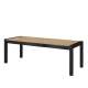 Spisebord Aktiv 160-240x90 cm - eik - sort - uttrekkbart