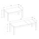 Spisebord Aktiv 160-240x90 cm - eik - sort - uttrekkbart