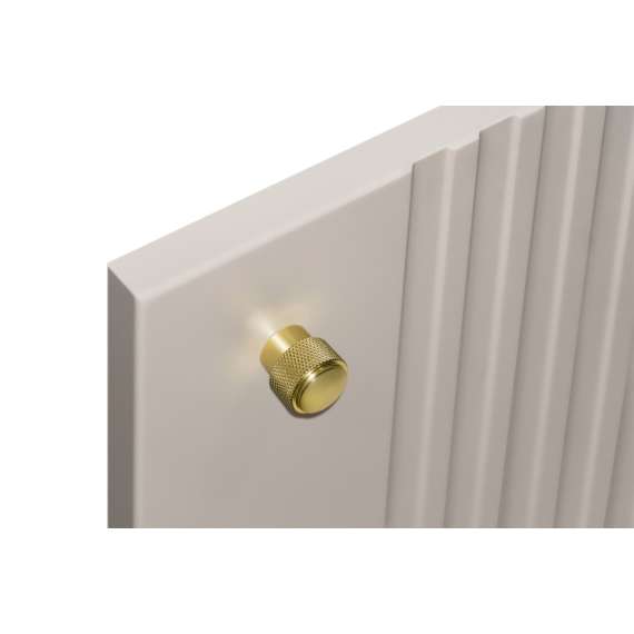 Skjenk Vesper - 160x77 cm - 2 dører - 3 skuffer - cashmere - valnøtt - sokkel