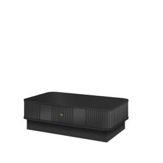 Sofabord Vesper - 103x60 cm - 1 skuff - svart matt - sokkel