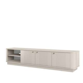 Tv-benk Vesper - 187x43 cm - cashmere - 3 dører - sokkel
