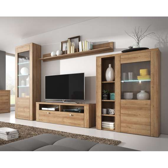 Vegghylle Larona 180x20 cm - eik riviera