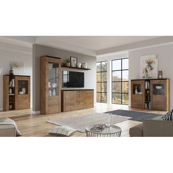 Tv-benk Larona 140x49 cm - eik leflas