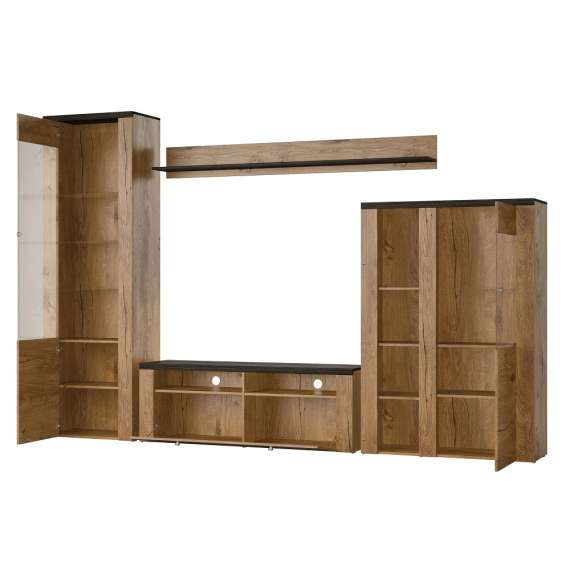 Tv-seksjon Larona 305x206 cm - eik lefkas - 4 deler