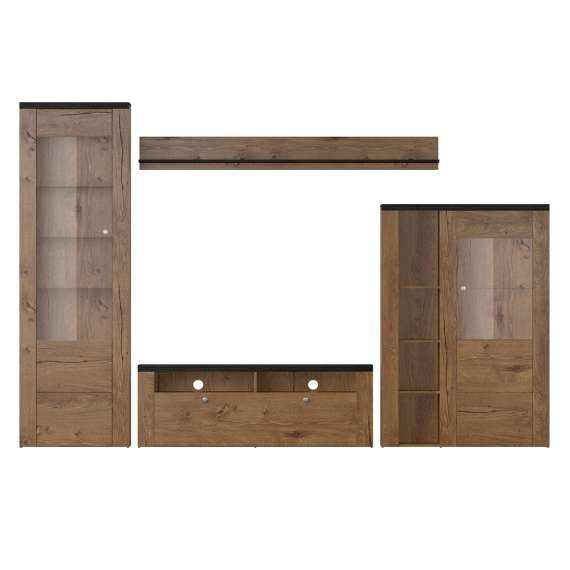 Tv-seksjon Larona 305x206 cm - eik lefkas - 4 deler