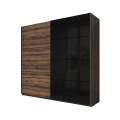 Garderobeskap Galaxy 200x210 cm - eik - sort - med innredning