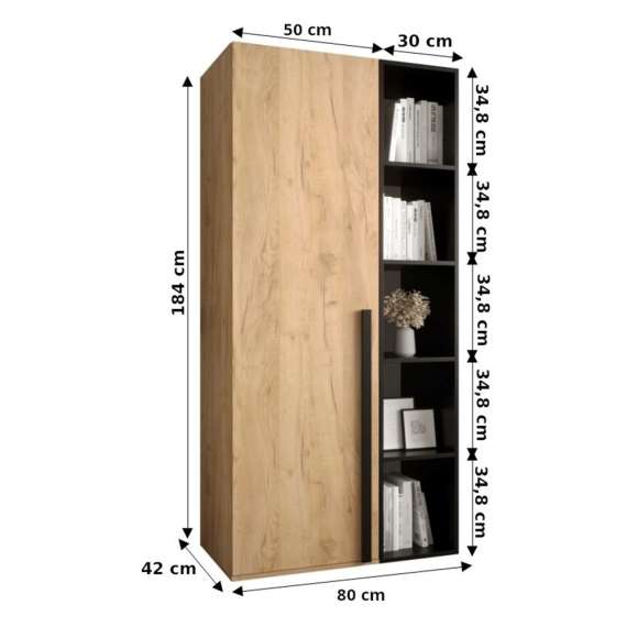 Entresett Miro13 - 80x184 cm - hvit matt - 2 deler