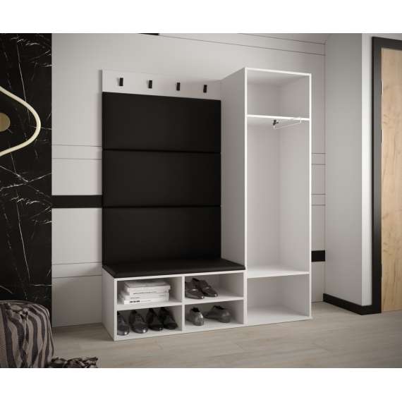 Entresett Miro 6 - 134x184 cm - hvit matt - polstret veggpanel