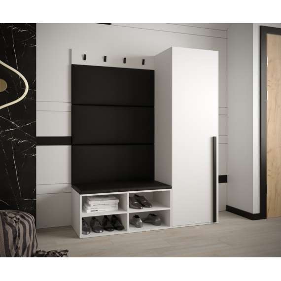 Entresett Miro 6 - 134x184 cm - hvit matt - polstret veggpanel