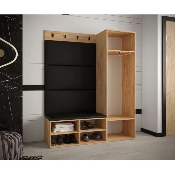 Entresett Miro 6 - 134x184 cm - eik gold craft - polstret veggpanel