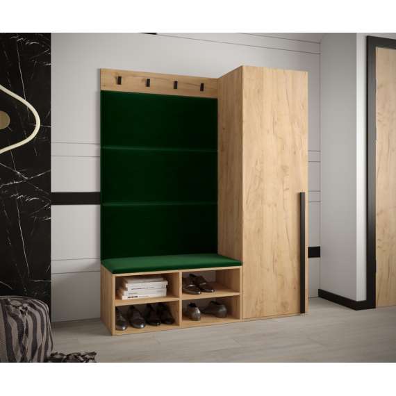 Entresett Miro 6 - 134x184 cm - eik gold craft - polstret veggpanel