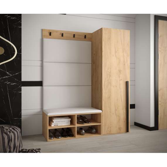 Entresett Miro 6 - 134x184 cm - eik gold craft - polstret veggpanel