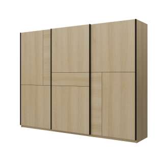 Garderobeskap Cube 270x210 cm - eik - med innredning