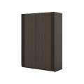 Garderobeskap Niva 120x210 cm - mørk eik - med innredning