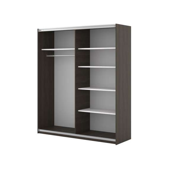 Garderobeskap Niva 180x210 cm - mørk eik - med innredning