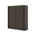 Garderobeskap Niva 180x210 cm - mørk eik - med innredning