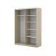 Garderobeskap Niva 120x210 cm - beige - med innredning