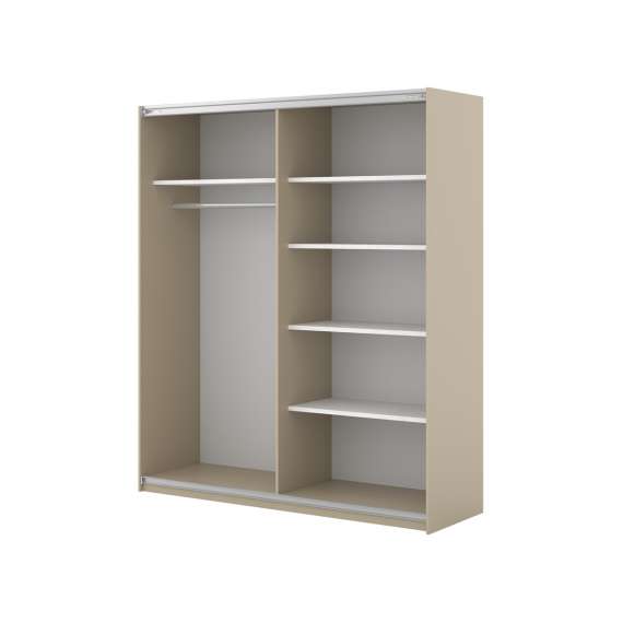 Garderobeskap Niva 180x210 cm - beige - med innredning