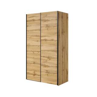 Garderobeskap Easy 120x211 cm - eik - med innredning