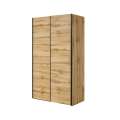 Garderobeskap Easy 120x211 cm - eik - med innredning