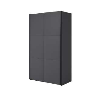 Garderobeskap Easy 120x211 cm - sort - med innredning