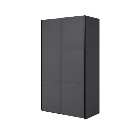 Garderobeskap Easy 120x211 cm - sort - med innredning