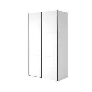 Garderobeskap Easy 120x211 cm - hvit - med innredning