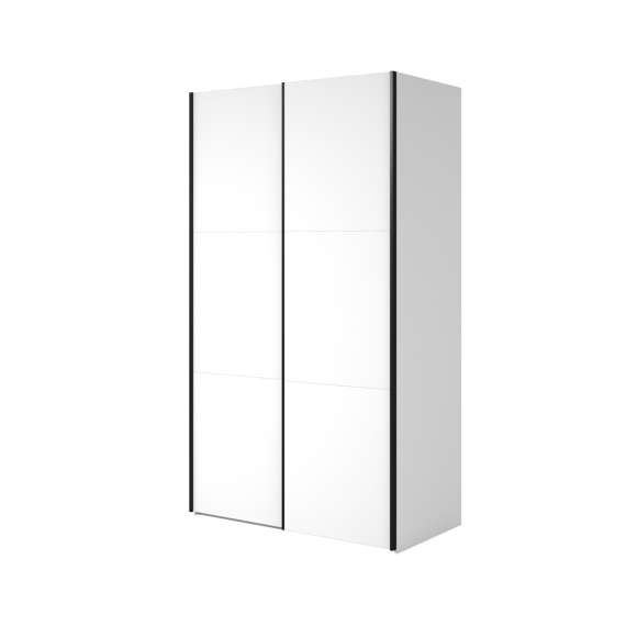 Garderobeskap Easy 120x211 cm - hvit - med innredning