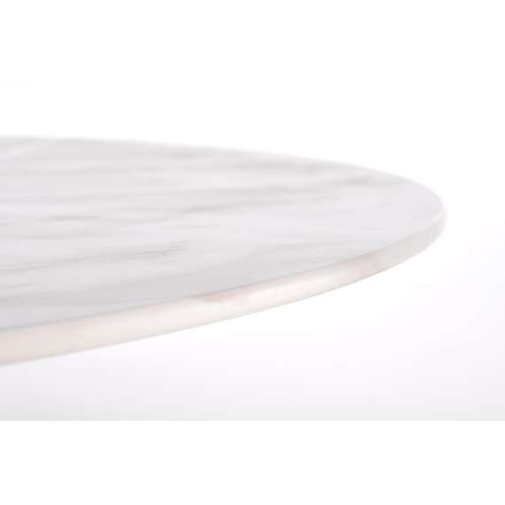 Bord MORATA Ø90 cm - hvit marmor - gull ben