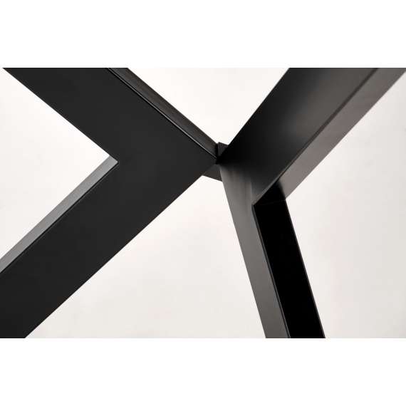 Spisebord PERONI Ø100-250 cm - valnøtt - svart bein