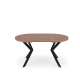 Spisebord PERONI Ø100-250 cm - valnøtt - svart bein