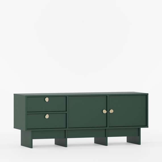 Tv-benk Kabe KTV2S 125-180x60 cm - flere farger - 2 dører - 2 skuffer