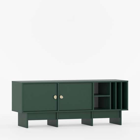 Tv-bord Kabe KTV2W 125-180x60 cm - flere farger - 2 dører - Hyller