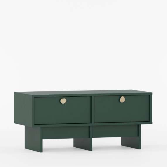 Tv-bord Kabe KNTV1 90-120x45 cm - flere farger - 2 skuffer