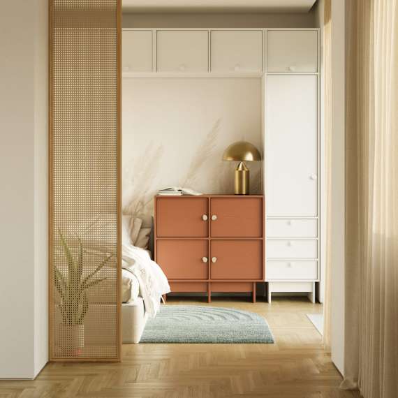 Skjenk Kabe KK01 90-120x98 cm - flere farger - 4 dører