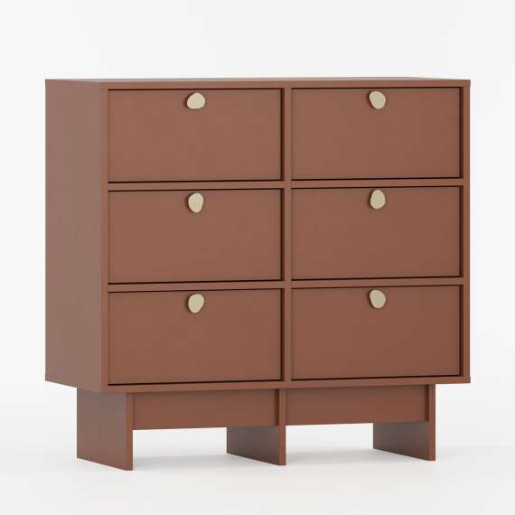 Skjenk Kabe KK02 90-120x98 cm - flere farger - 6 skuffer