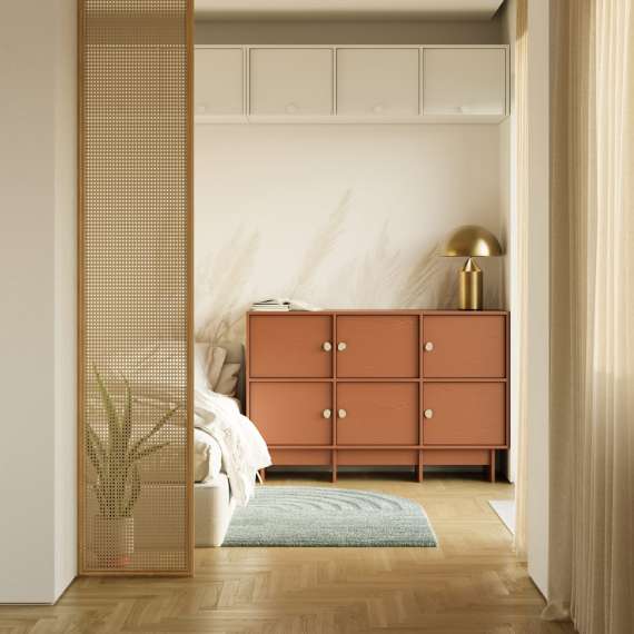 Tv-benk Kabe KK04 125-180x98 cm - Flere farger - 6 dører