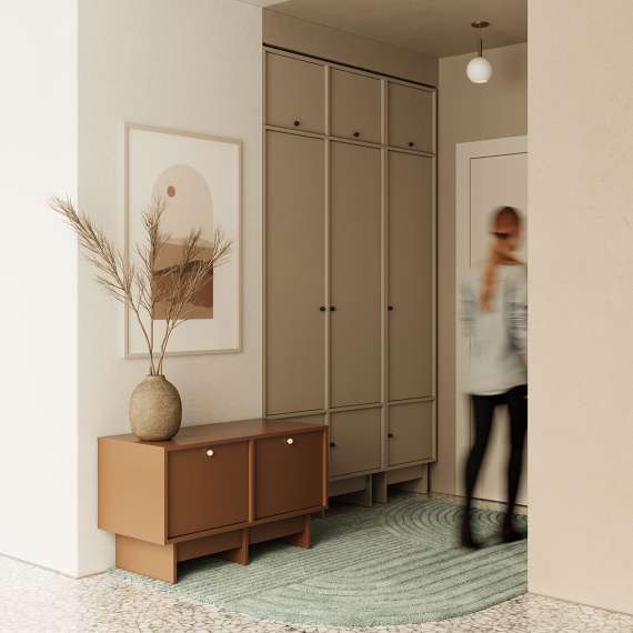 Skoskap Kabe KSB02 75-120x60 cm - 2 dører