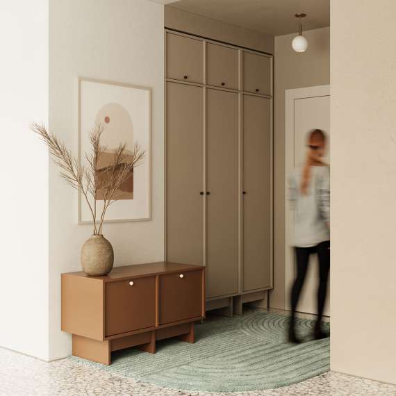 Skap Kabe SK01 40-70x210 cm - 1 dør - flere farger