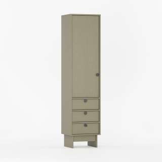 Skap Kabe SK03 40-60x210 cm - 1 dør - 3 skuffer -  flere farger