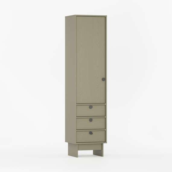 Skap Kabe SK03 40-60x210 cm - 1 dør - 3 skuffer -  flere farger