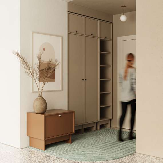 Reol Kabe SK04 40-70x210 cm - flere farger - Bokhylle