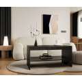 Sofabord ISLA - 100x57 cm - svart matt - metall bein