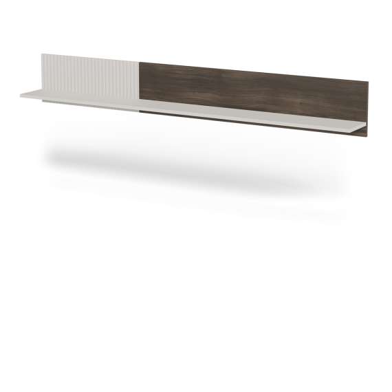 Vegghylle RANDOM 180x20 cm - valnøtt - cashmere