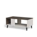 Sofabord RANDOM - 90x50 cm - valnøtt - cashmere - tre bein