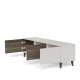 Tv-benk RANDOM - 150x47 cm - valnøtt - cashmere - tre bein
