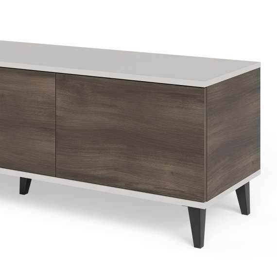 Tv-benk RANDOM - 150x47 cm - valnøtt - cashmere - tre bein