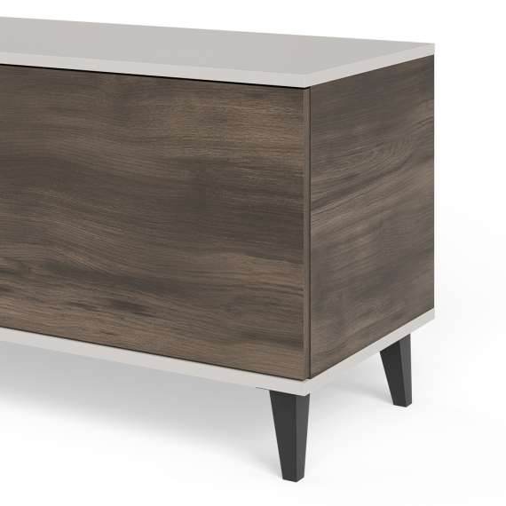 Tv-benk RANDOM - 180x47 cm - valnøtt - cashmere - tre bein